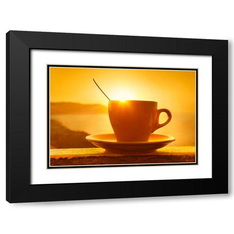 Wake Up Black Modern Wood Framed Art Print with Double Matting by Heine, Ben