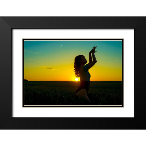 _SAM2650 Black Modern Wood Framed Art Print with Double Matting by Heine, Ben
