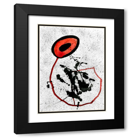 Abstract A Flower for You Black Modern Wood Framed Art Print with Double Matting by Heine, Ben