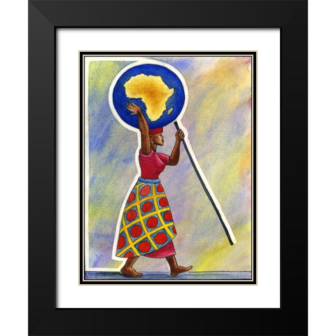 Africa Africa Black Modern Wood Framed Art Print with Double Matting by Heine, Ben