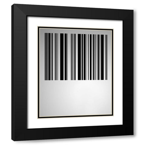 Bar code Black Modern Wood Framed Art Print with Double Matting by Heine, Ben