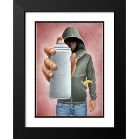 Graph Artist Black Modern Wood Framed Art Print with Double Matting by Heine, Ben