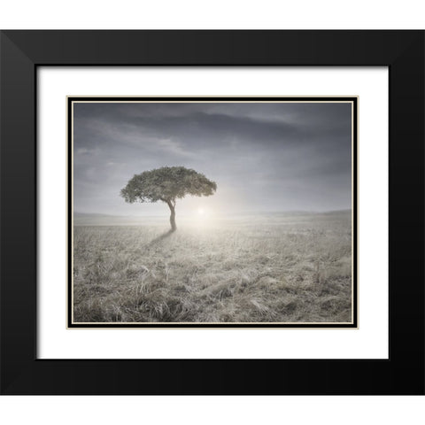 I hear the birds sing Black Modern Wood Framed Art Print with Double Matting by Heine, Ben