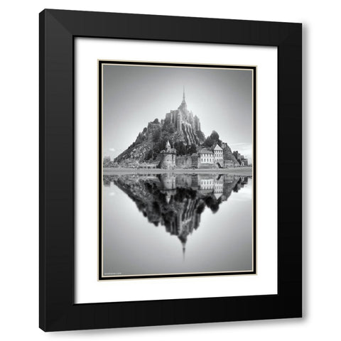 Mont Saint Michel - 2 Black Modern Wood Framed Art Print with Double Matting by Heine, Ben