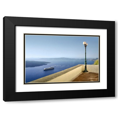 Navy Blue Black Modern Wood Framed Art Print with Double Matting by Heine, Ben