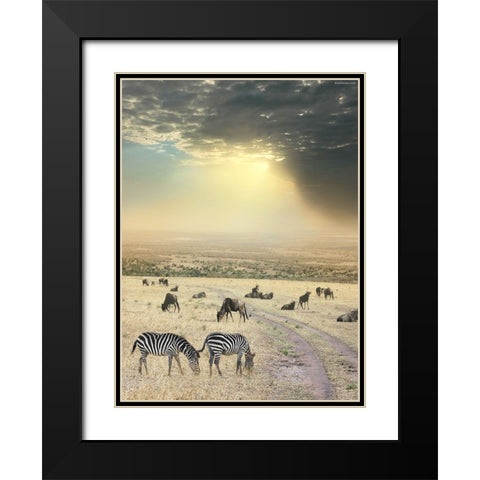 Once Upon a Time in Kenya - 6 Black Modern Wood Framed Art Print with Double Matting by Heine, Ben