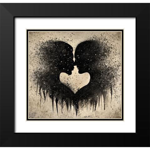 Astro Cruise 37 - Heart Lovers Black Modern Wood Framed Art Print with Double Matting by Heine, Ben