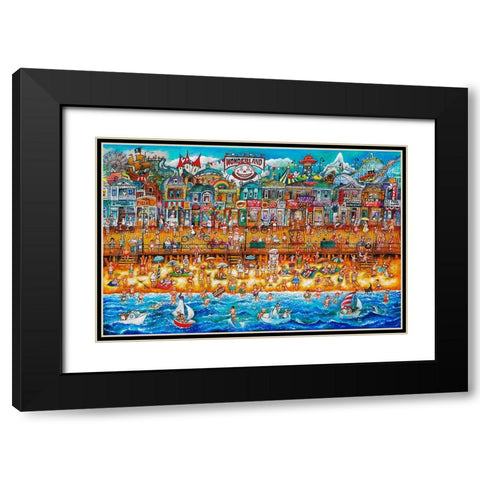 Wonderland Black Modern Wood Framed Art Print with Double Matting by Bell, Bill