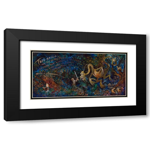 Jabberwocky Black Modern Wood Framed Art Print with Double Matting by Bell, Bill