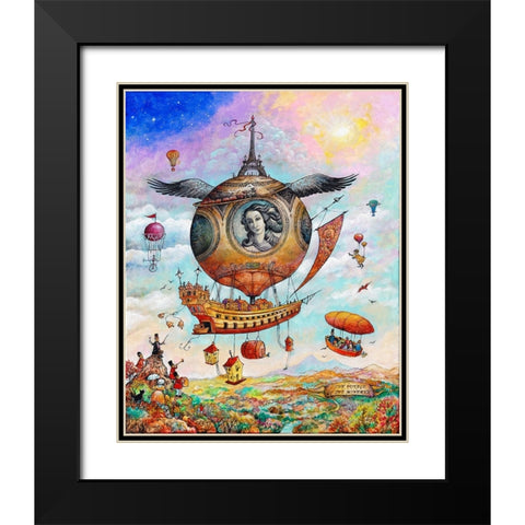 Voyage of the Minerva Black Modern Wood Framed Art Print with Double Matting by Bell, Bill