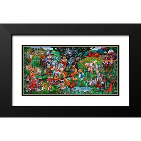 Alice Black Modern Wood Framed Art Print with Double Matting by Bell, Bill