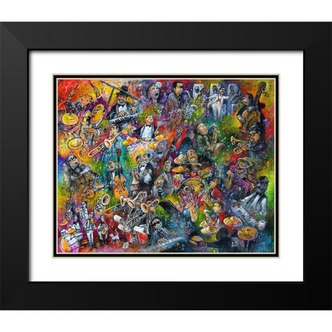 Legends of Blues Black Modern Wood Framed Art Print with Double Matting by Bell, Bill