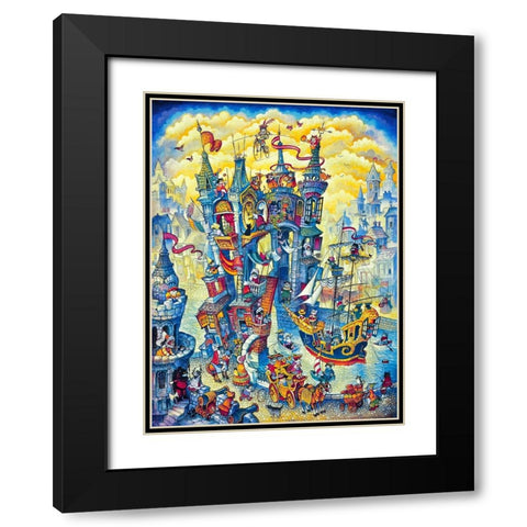 Cats Royale Black Modern Wood Framed Art Print with Double Matting by Bell, Bill