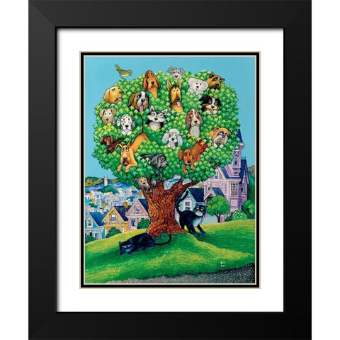 Buffys Dream Black Modern Wood Framed Art Print with Double Matting by Bell, Bill