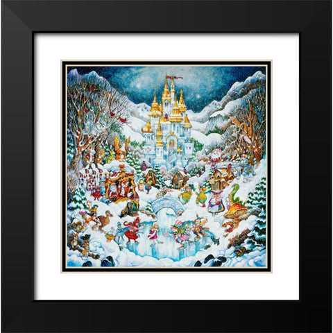 Winter Wonderland Black Modern Wood Framed Art Print with Double Matting by Bell, Bill