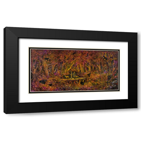 The Bears Bridge Black Modern Wood Framed Art Print with Double Matting by Bell, Bill