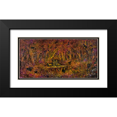 The Bears Bridge Black Modern Wood Framed Art Print with Double Matting by Bell, Bill