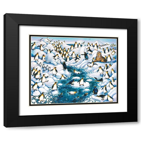 Tuxedo Junction Black Modern Wood Framed Art Print with Double Matting by Bell, Bill