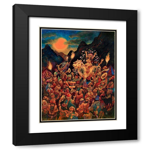 4 Black Modern Wood Framed Art Print with Double Matting by Bell, Bill