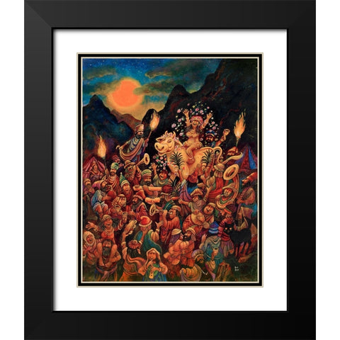 4 Black Modern Wood Framed Art Print with Double Matting by Bell, Bill