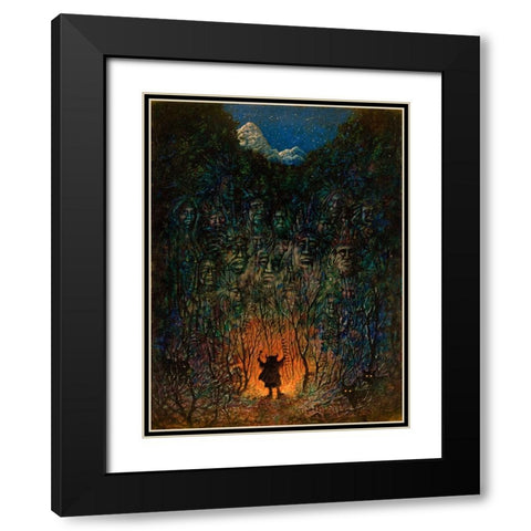 Ghosts 2 Black Modern Wood Framed Art Print with Double Matting by Bell, Bill
