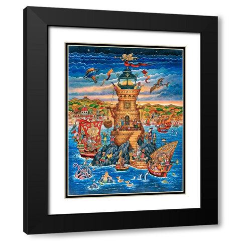 17 Black Modern Wood Framed Art Print with Double Matting by Bell, Bill