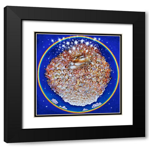 Heaven Black Modern Wood Framed Art Print with Double Matting by Bell, Bill