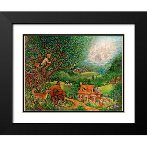 Far Away Black Modern Wood Framed Art Print with Double Matting by Bell, Bill