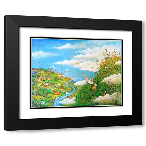 43 Black Modern Wood Framed Art Print with Double Matting by Bell, Bill