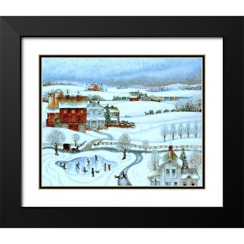 PA Winter Black Modern Wood Framed Art Print with Double Matting by Bell, Bill