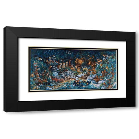 Noahs Dilemma Long Black Modern Wood Framed Art Print with Double Matting by Bell, Bill