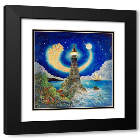 Angels Light Black Modern Wood Framed Art Print with Double Matting by Bell, Bill