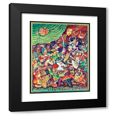 Mouse King Black Modern Wood Framed Art Print with Double Matting by Bell, Bill