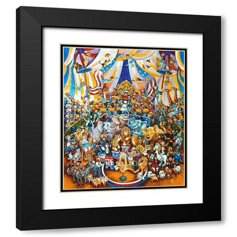 Circus  Black Modern Wood Framed Art Print with Double Matting by Bell, Bill