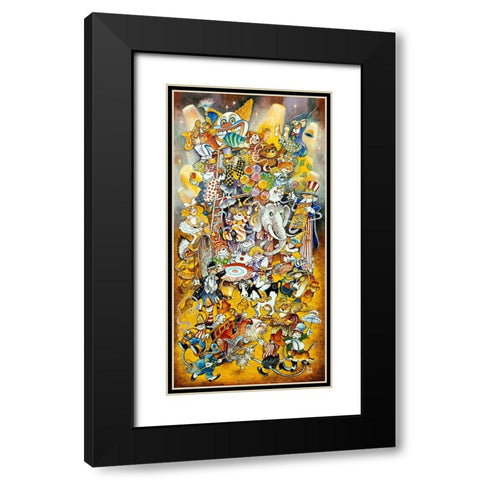 Circus 2 Black Modern Wood Framed Art Print with Double Matting by Bell, Bill