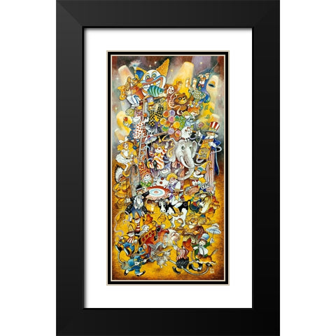 Circus 2 Black Modern Wood Framed Art Print with Double Matting by Bell, Bill