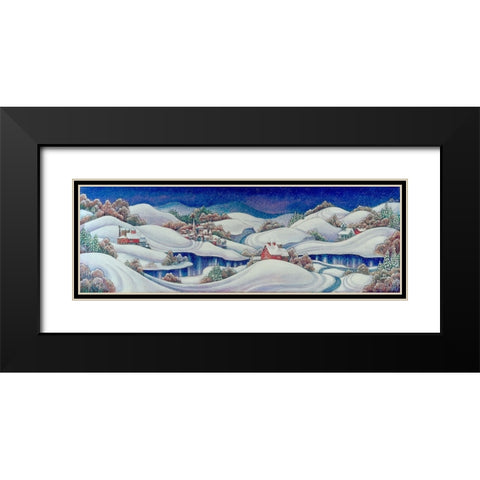 Long Snow Black Modern Wood Framed Art Print with Double Matting by Bell, Bill