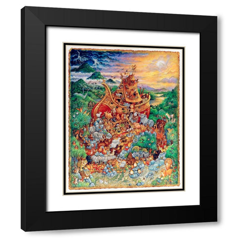 Moving Day II Black Modern Wood Framed Art Print with Double Matting by Bell, Bill