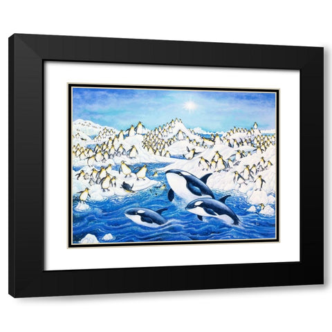 Willy And The Watchers Black Modern Wood Framed Art Print with Double Matting by Bell, Bill