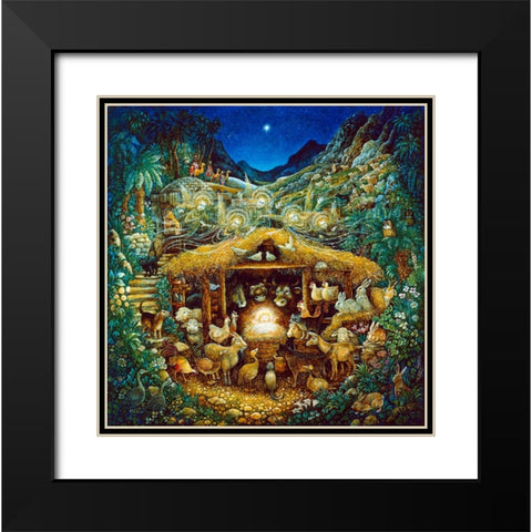 Silent Night Black Modern Wood Framed Art Print with Double Matting by Bell, Bill