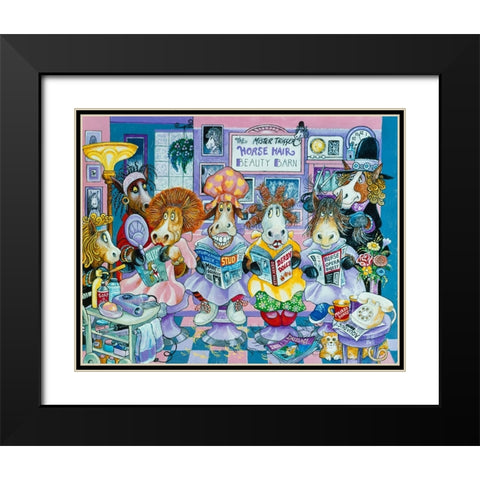 The Horse Hair Barn Black Modern Wood Framed Art Print with Double Matting by Bell, Bill