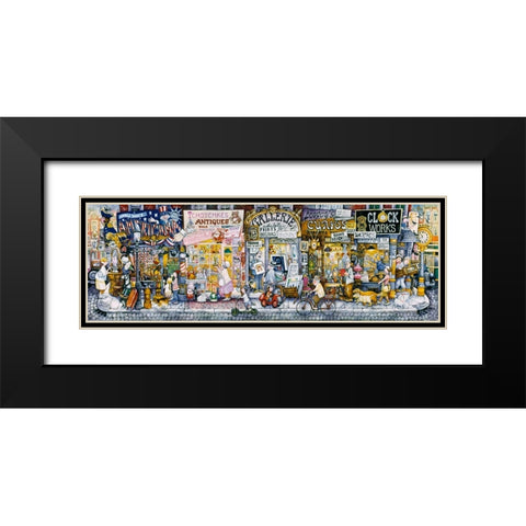 Antique Row Black Modern Wood Framed Art Print with Double Matting by Bell, Bill