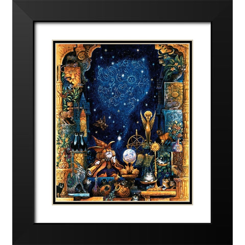 Zodicats Black Modern Wood Framed Art Print with Double Matting by Bell, Bill