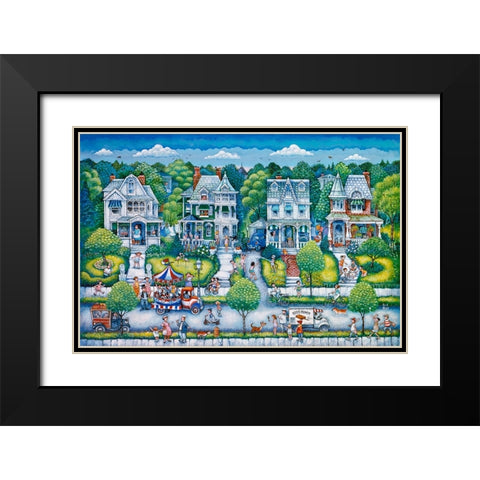 Summer Day Black Modern Wood Framed Art Print with Double Matting by Bell, Bill