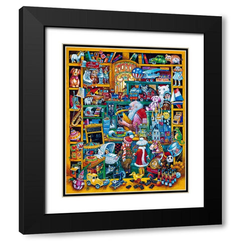 Toyman Black Modern Wood Framed Art Print with Double Matting by Bell, Bill