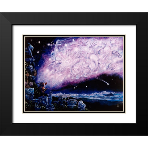 Starman  Black Modern Wood Framed Art Print with Double Matting by Bell, Bill