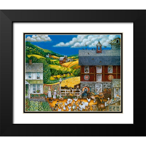 Pennsylvania Summer Black Modern Wood Framed Art Print with Double Matting by Bell, Bill