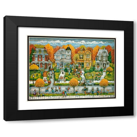 Tis Autumn  Black Modern Wood Framed Art Print with Double Matting by Bell, Bill