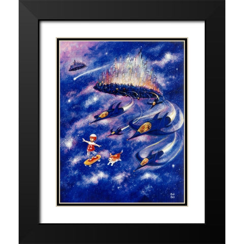 Spaceboard Black Modern Wood Framed Art Print with Double Matting by Bell, Bill
