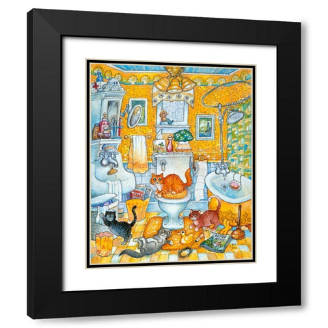 Mellow Yellow Black Modern Wood Framed Art Print with Double Matting by Bell, Bill